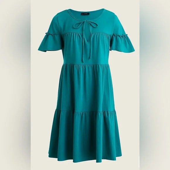 NEW J Crew Broken-in jersey tiered mini dress!!! - Picture 1 of 3